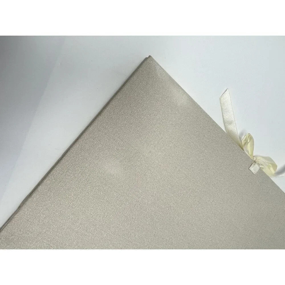 Pottery Barn Photo Picture Memory Book Album Linen Beige  Scrapbook 8.5x14.5”